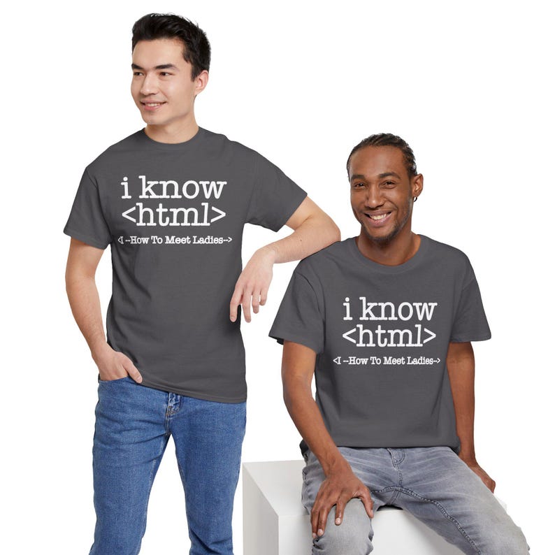I Know HTML Code Computer Programmer Coding Shirt image 8