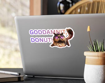Goddamnit Donut Dungeon Crawler Carl Princess Donut Vinyl Car Office Window Decal Sticker