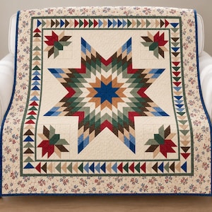 Heritage Lone Star Quilt Pattern PDF | 3 Sizes