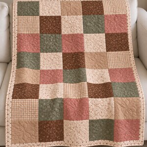 Classic Patchwork Squares Quilt Pattern PDF Download
