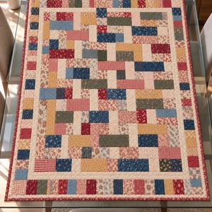 Scrappy Brick Quilt Pattern PDF,