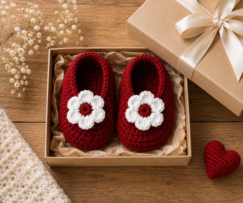 Crochet Baby Booties Pattern, Flower Footwear PDF (3-month Size) - Etsy