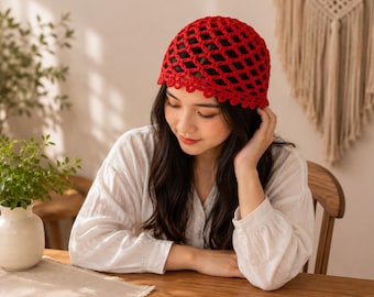 Crochet Summer Mesh Hat, Easy Mesh Crochet Beanie Pattern, Mesh Beanie PDF