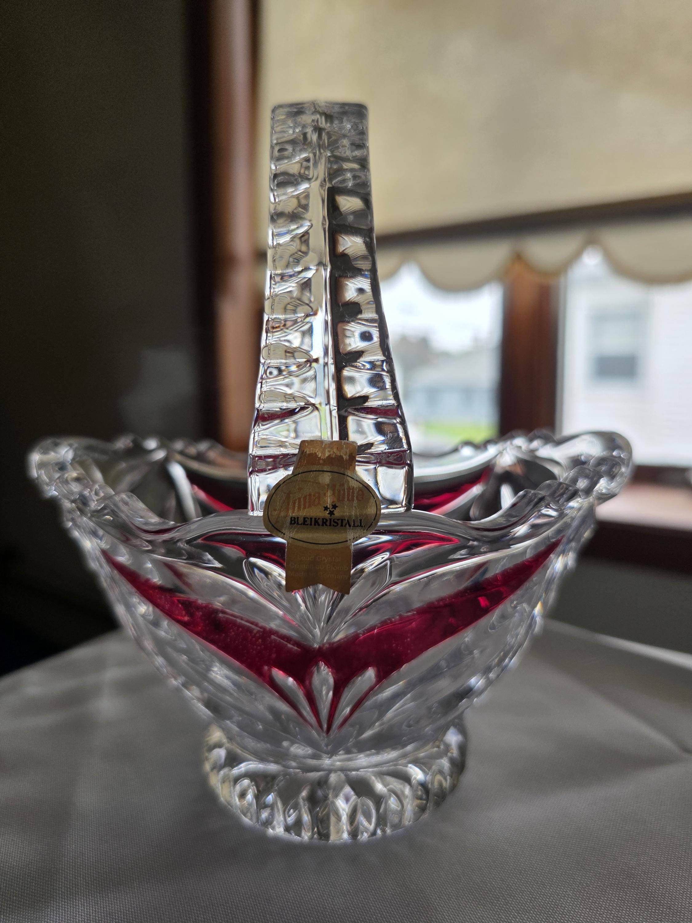Anna Hutte Crystal Basket - Etsy