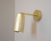 Adjustable Cylinder Wall Lamp - Hard wired - Adjustable arm Bullet Light - MidCentury Minimal Wall Light - Overhead Task Light - Can Light