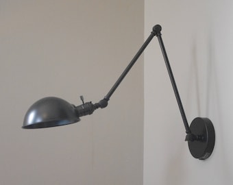Blacked Out Patina Scissor Lamp Industrial Articulating Wall Blacked Out Patina Scissor Lamp Industrial Articulating Wall