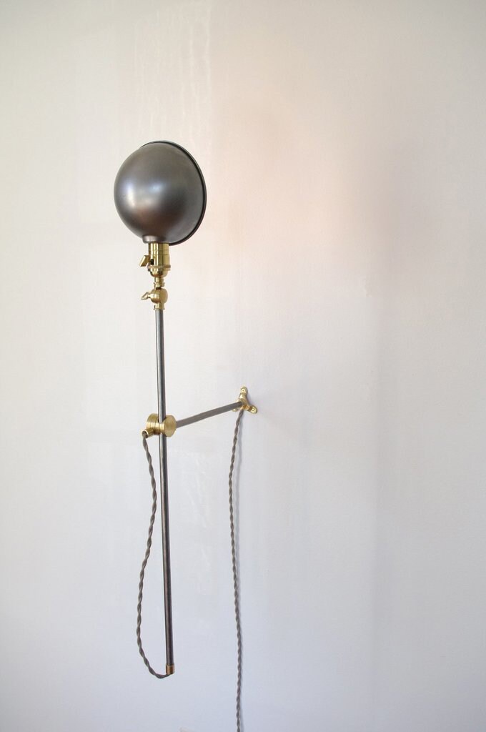 Industrial Wall Lamp Scissor Pharmacy Articulating Boom Etsy