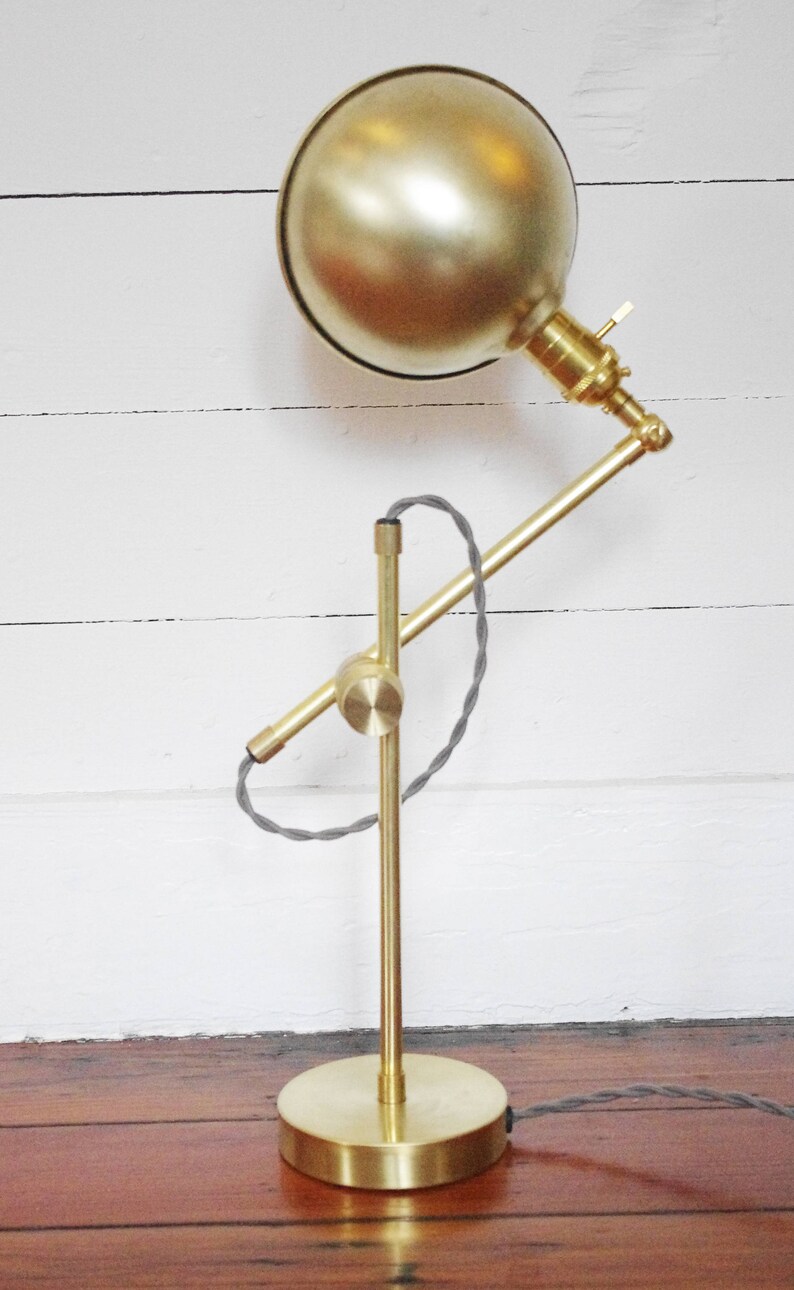 Brass Table Lamp Scissor Industrial Pharmacy Articulating Etsy