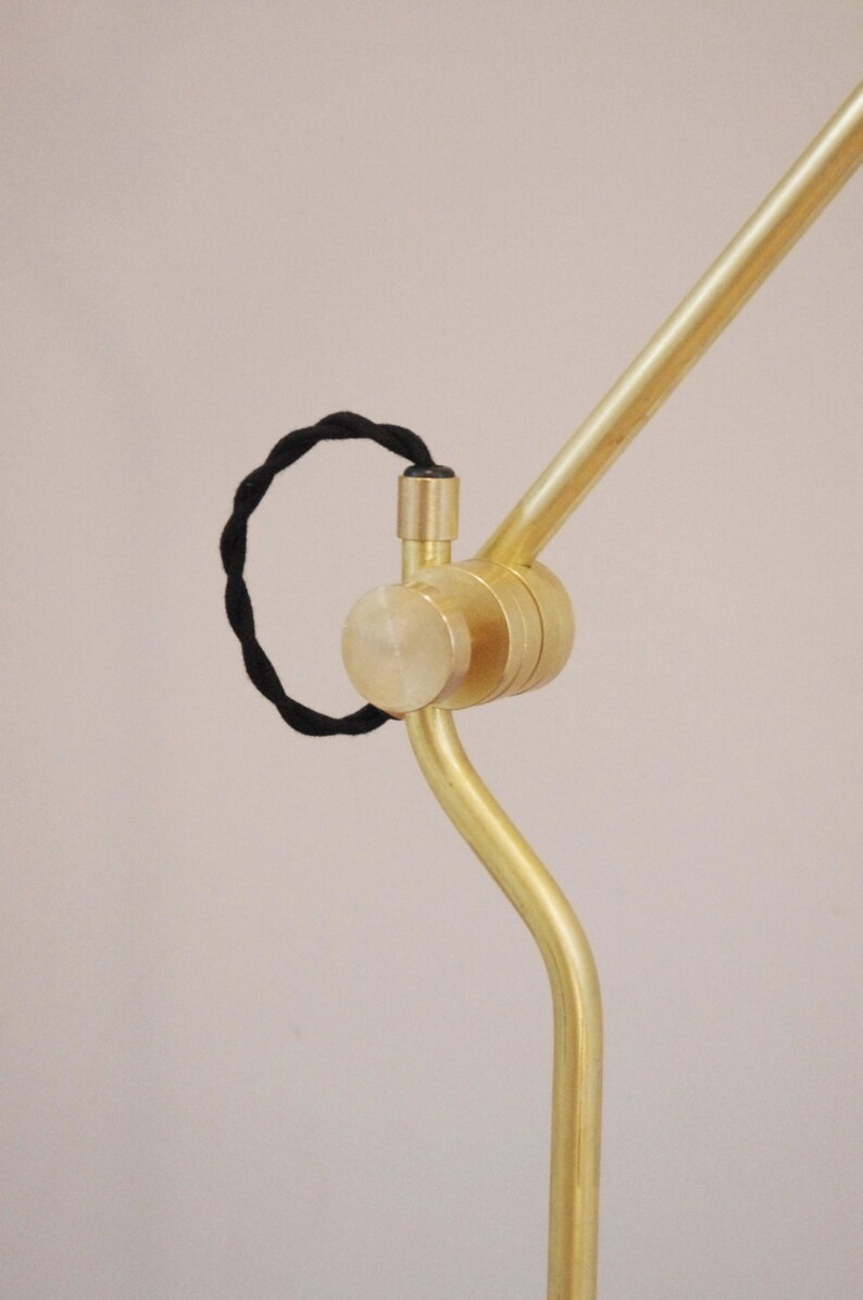 Brass Floor Lamp Scissor Industrial Pharmacy Articulating Etsy