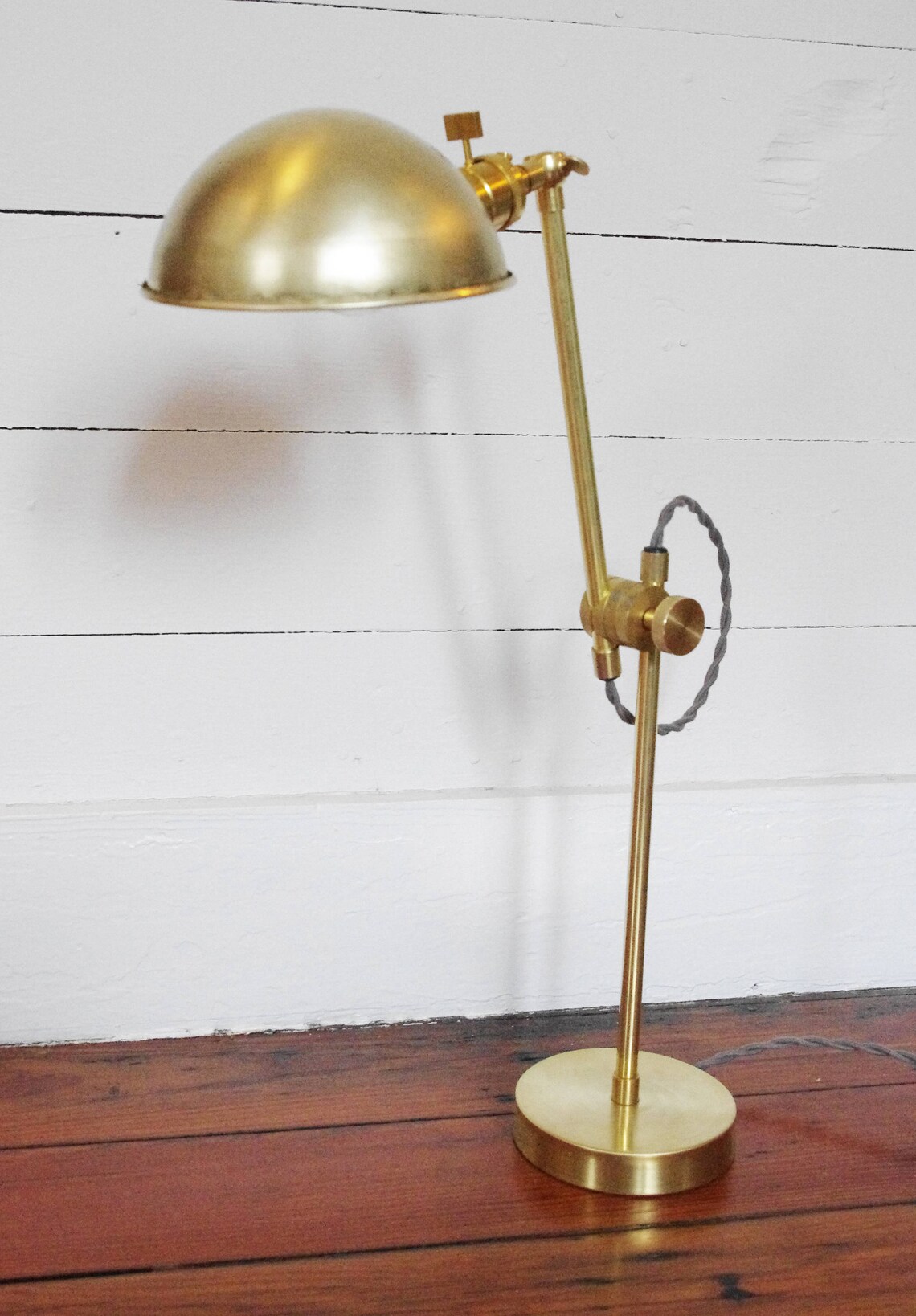 Brass Table Lamp Scissor Industrial Pharmacy Articulating Etsy