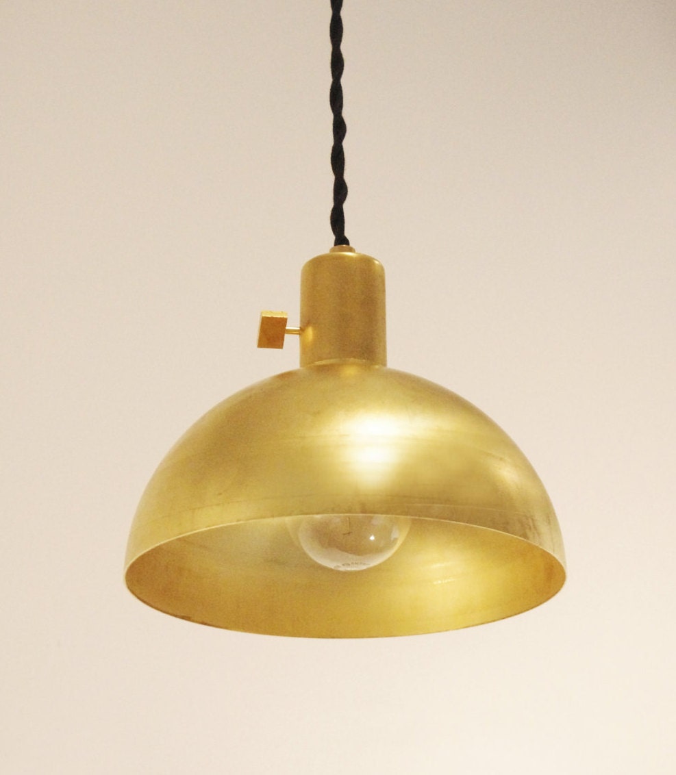 Brass Dome Pendant Light