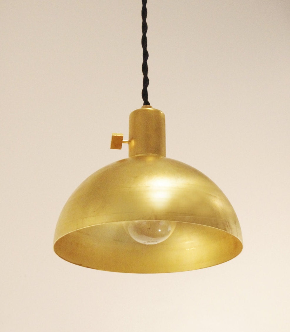 Brass Dome Pendant Light 