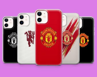 Manchester United Phone Case Football Cover for iPhone 17Pro, 16, 15, 14, 13, 12, Samsung S26, S25, S24, S23Fe, A16, A56, Pixel 10, 9Pro