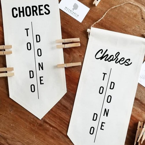 Handmade Fabric Chore Chart Fabric Chore Banner Decorative | Etsy