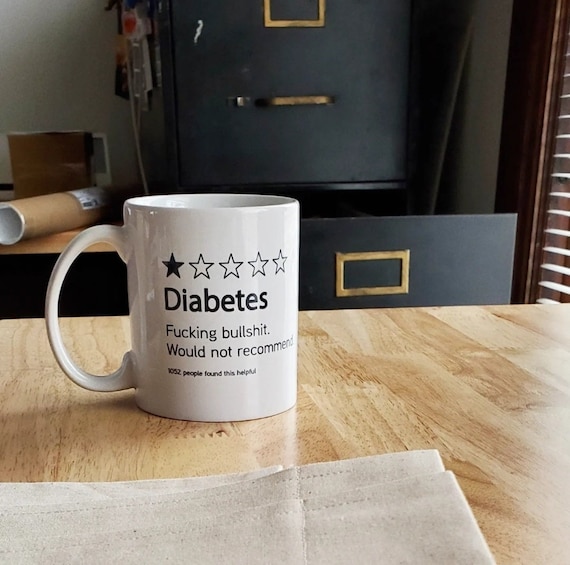 Handmade Diabetes Review Coffee Cup - Diabetes Coffee Mug