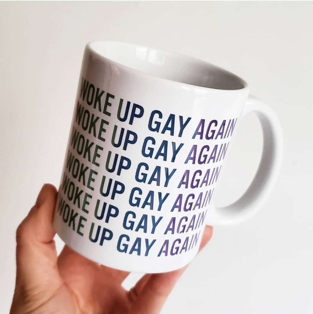 Rainbow Coffee Mug, Handmade Mug Colorful, Pride Mug 