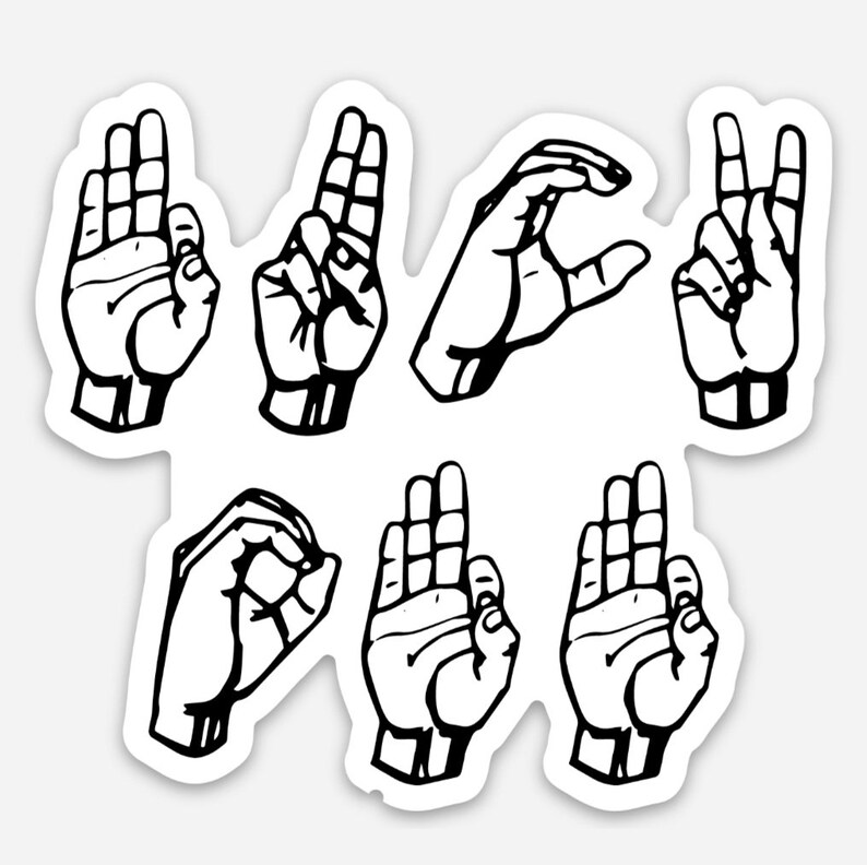 Off In Sign Language Sign Language FUCK OFF Weatherproof Sticker - ASL Fuck off Sticker - Etsy