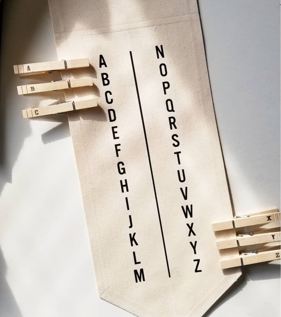 Handmade Alphabet Matching Game Banner - Handmade Children's Letter Matching Game - Alphabet Recognition Banner