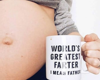Handmade &quot;World&#39;s Greatest Farter&quot; Coffee Mug - Father&#39;s Day Coffee Mug - Custom Handmade Coffee Cup
