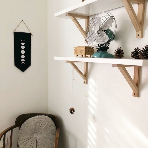 Handmade Moon Phase Banner - Custom Handmade Moon Phase Wall Hanging