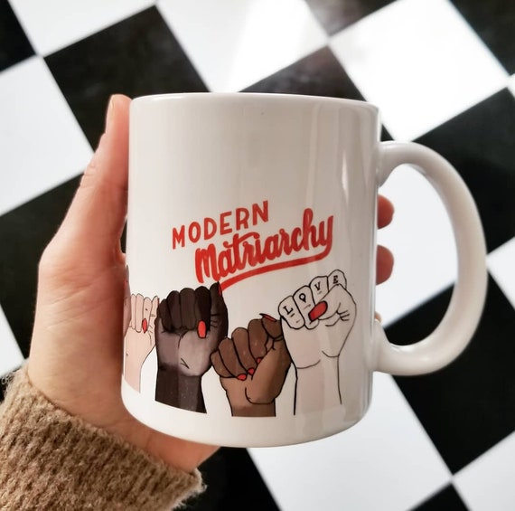 Handmade Kayla Peake "Mordern Matriarchy" Mug - Modern Matriarchy Coffee Cup - Handmade Feminist Coffee Mug