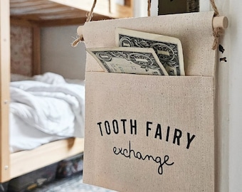 Handmade Custom Tooth Fairy Trade Door Hang - Tooth Fairy Exchange For Kids - Personalized Tooth Fairy Banner