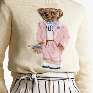 Vintage  Bear Sweater, Cozy Knit Pullover in Multiple Sizes