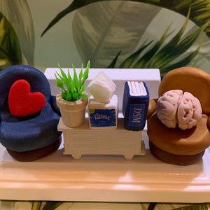 Polymer Clay Visitenkartenhalter,Psychologin,Sozialarbeiterin, Therapeutin, Rat, Kindertherapie, Ratgeber, Eheratgeber,Psychologie