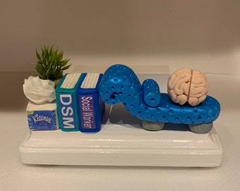 Polymer clay business card holder,psychologist,social worker,Therapist,council,children's therapy,counselor,marriage counselor,psychology