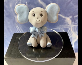 Baby elephant cake topper,baby shower,first birthday,elephant cake topper, party