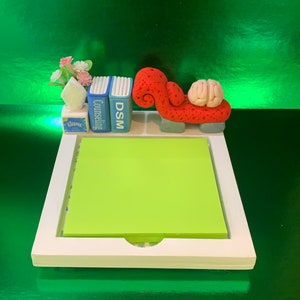 Haftnotizblock,Schreibtischaccessoires,Bürodeko, Apothekernotizblock, Therapeutennotizblockhalter, Notizkartenhalter,Schreibtischaccessoires,Bürodekoration