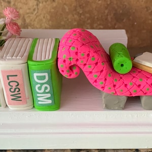 Porta-cartões de visita em argila de polímero, psicólogo, assistente social, terapeuta, conselho, terapia infantil, conselheiro, conselheiro matrimonial, psicologia
