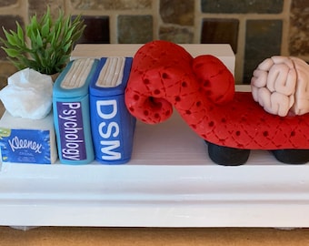 Polymer clay business card holder,psychologist,social worker,Therapist,council,children's therapy,counselor,marriage counselor,psychology