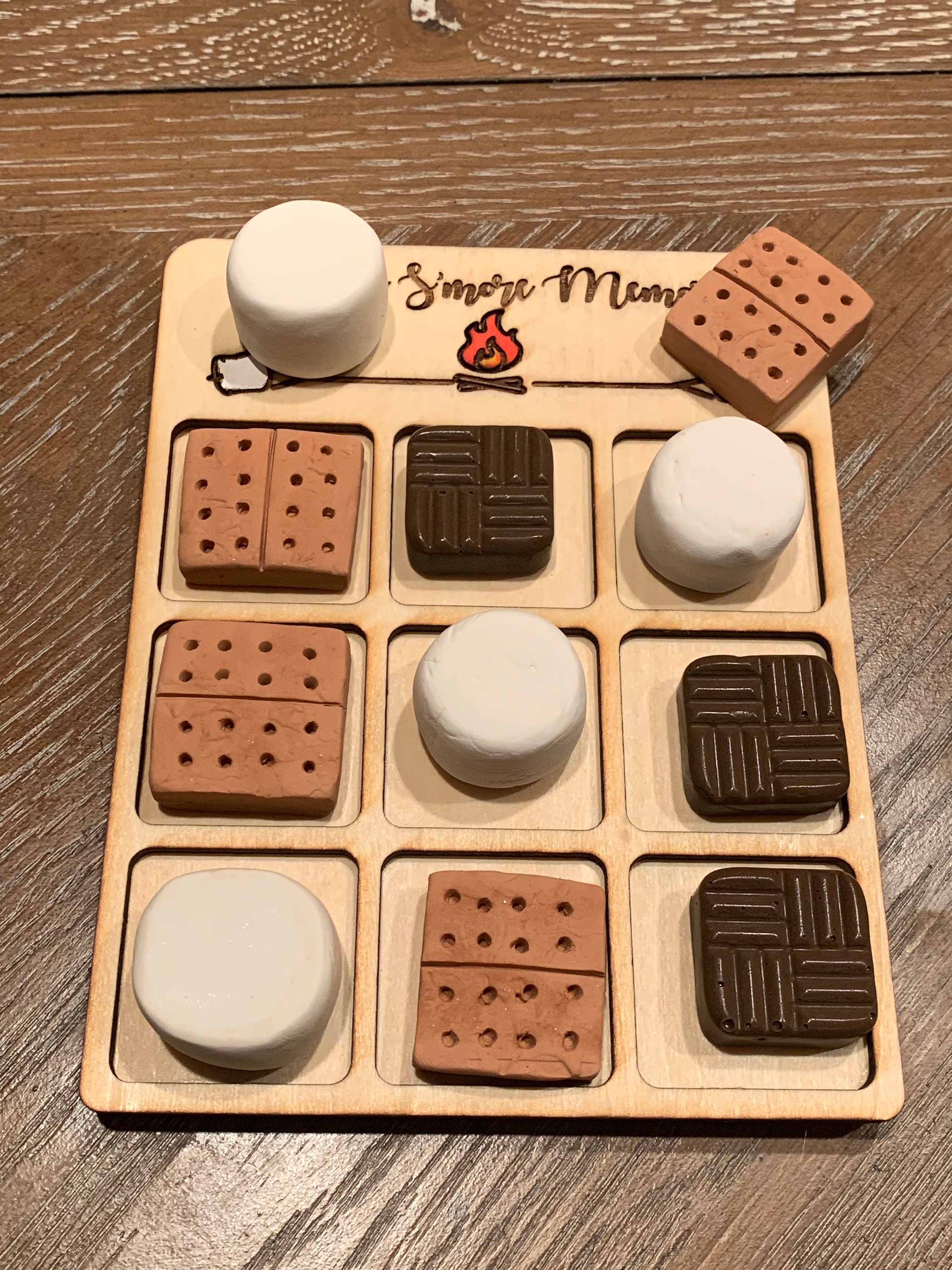 Tic tac toe game kidssmores fun gifts children board games toys Christmas Birthday holidays