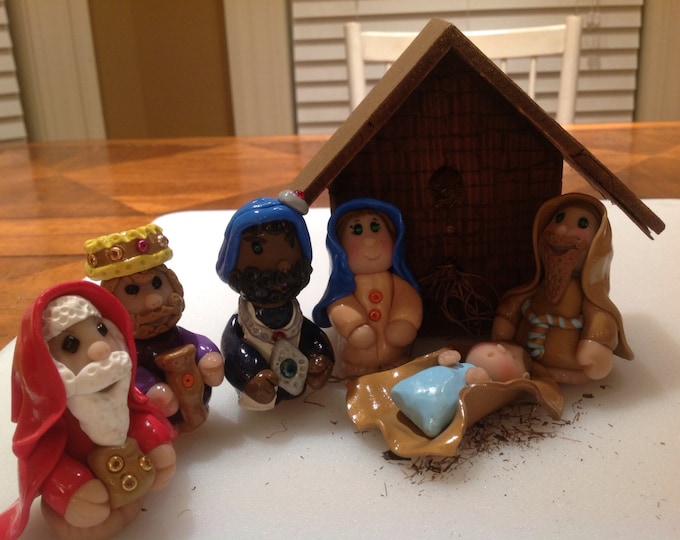 Polymer Clay Nativity Set Etsy