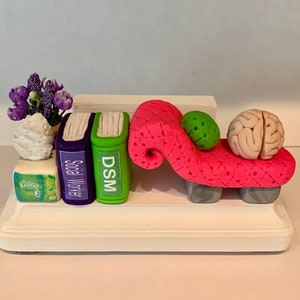 Porta biglietti da visita in argilla polimerica,psicologo,assistente sociale,terapeuta,consiglio,terapia per bambini,consigliere,consigliere matrimoniale,psicologia
