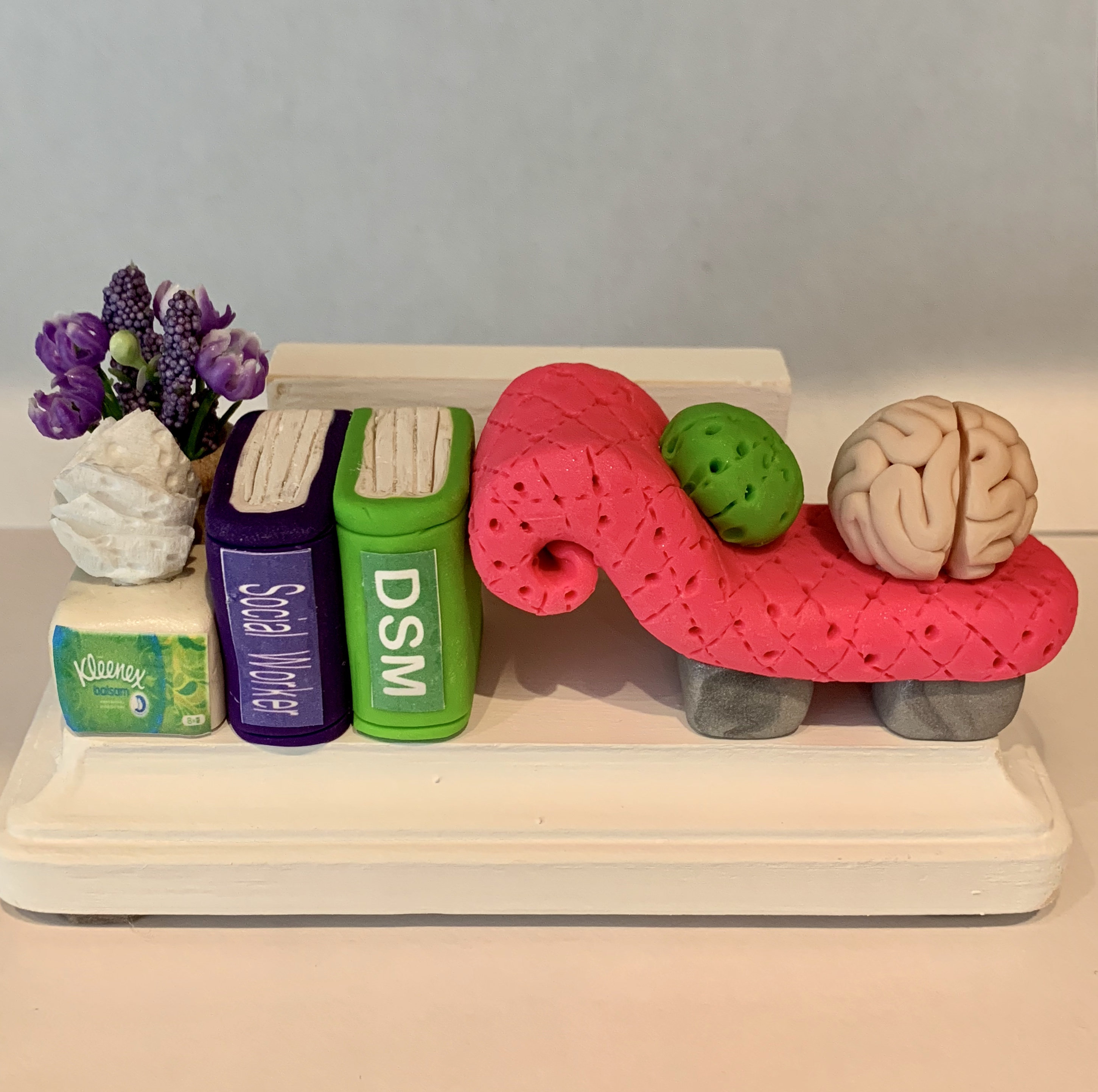 Polymer Clay Business Card Holderpsychologistsocial Etsy Canada