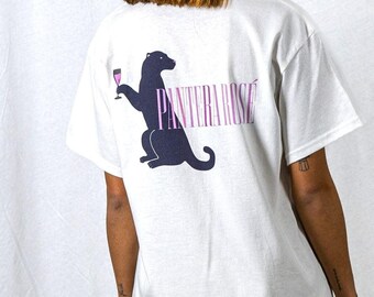 Panther white two-side printed unisex t shirt streetwear urban tee animal women loose fit college party men tshirt birthday gift for her him