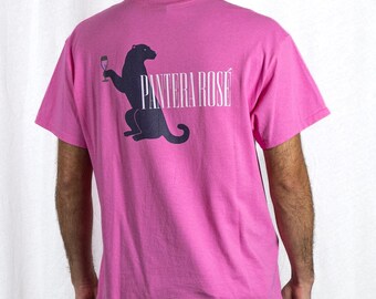 Panther pink two-side printed unisex t shirt streetwear urban tee animal women loose fit college party men tshirt birthday gift for her him