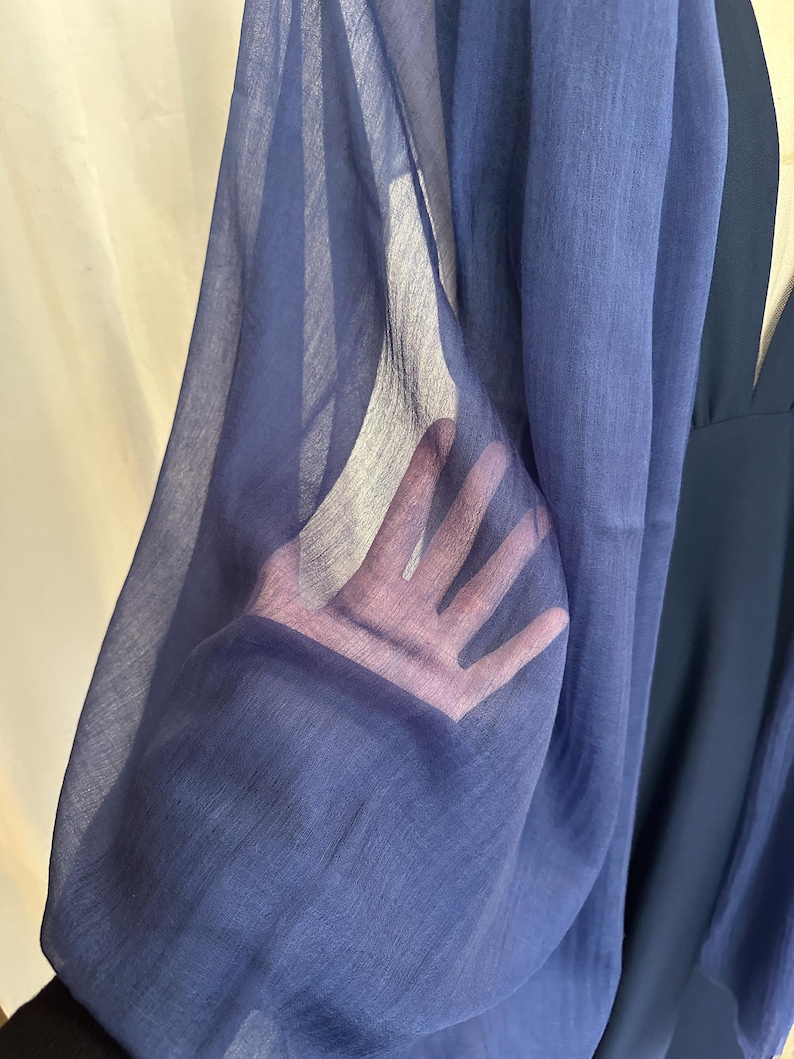 Navy blue Cashmere Shawl, Sheer Lightweight Evening Wrap, 100% Cashmere Stole, Wedding Guest & Mother of the Bride Cover Up