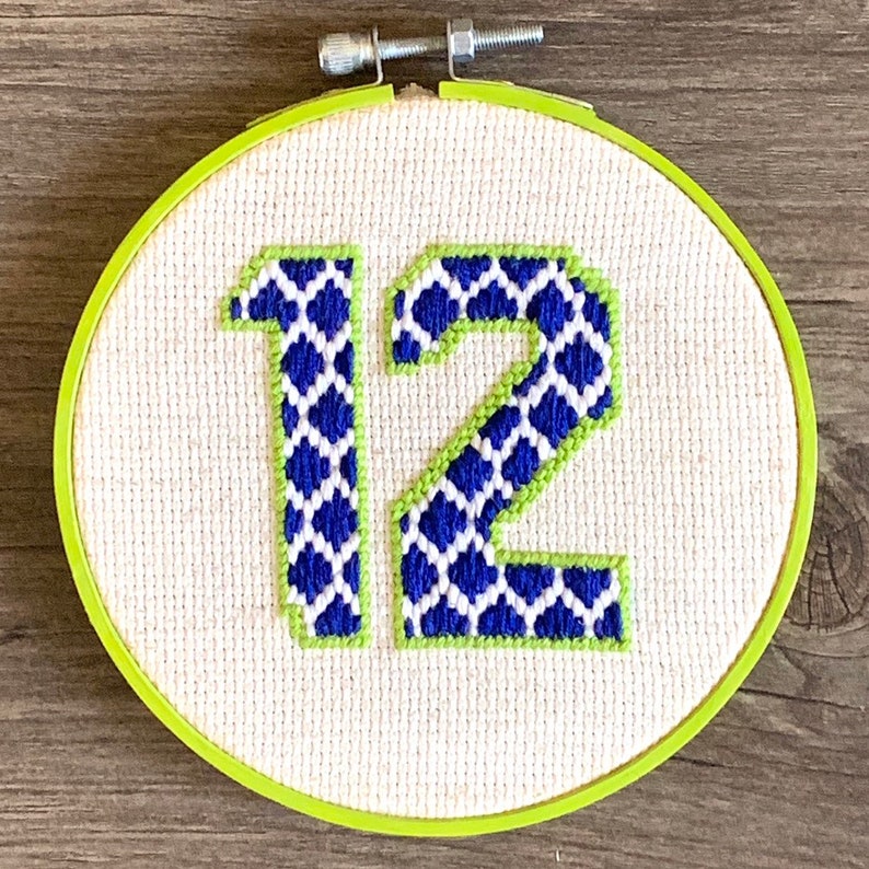 Seahawks Seattle 12 Handmade Cross Stitch Cross Stitch Art Collectibles Fontane Physio De