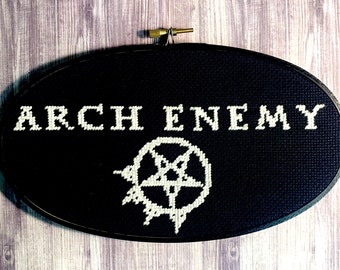 Logo Heavy Metal brodé à la main - Art mural Death metal mélodique