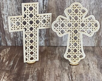 Cane Weave Cross / Easter Cane Weave Home Decor
