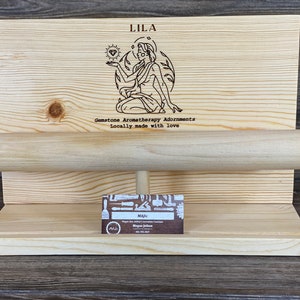 Collapsible Wood Bracelet Stand with Logo Sign / Wood Bracelet Display / Watch Stand / Watch Display / Bracelet Store Display
