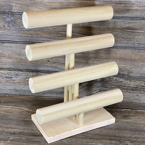 10&quot; Collapsible Wood Bracelet Stand: Watch Display, Jewelry Organizer