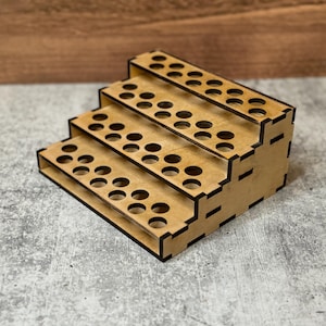 Tiered Sample Vial Display for Perfume Oil | Essential Oil 1.5ml | .05 fl oz