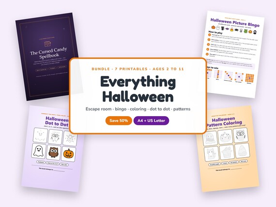 Halloween Printable Bundle for Kids