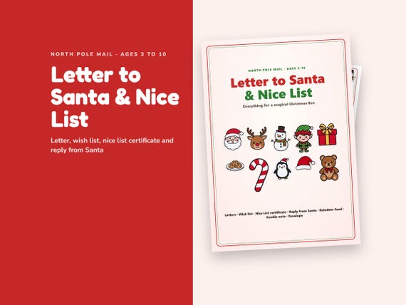 Letter to Santa & Nice List Certificate