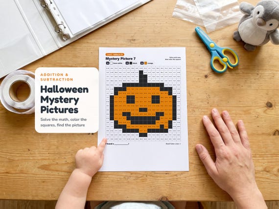 Halloween Color by Number Math