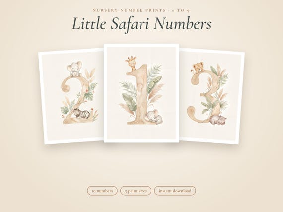 Safari Nursery Numbers 0-9
